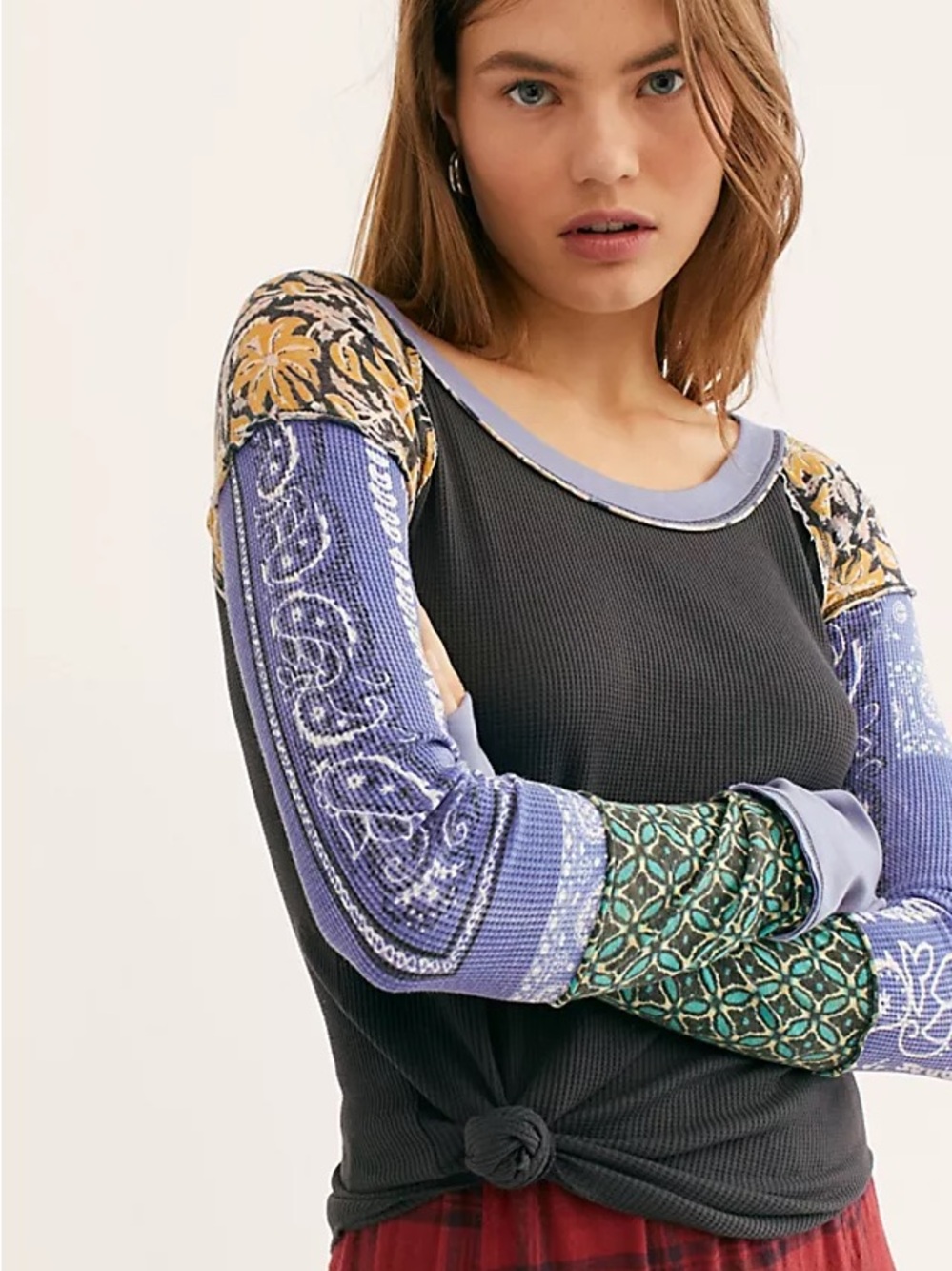 We The Free Bright Side Thermal Long Sleeve Top Large